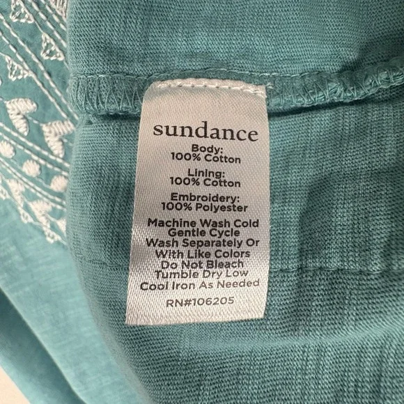 Sundance Teal Embroidered Sleeveless Tank - Picture 8 of 11